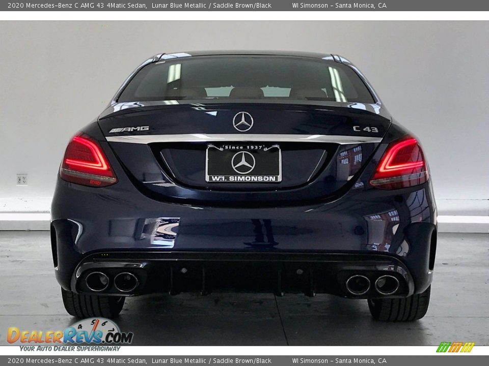 2020 Mercedes-Benz C AMG 43 4Matic Sedan Lunar Blue Metallic / Saddle Brown/Black Photo #3