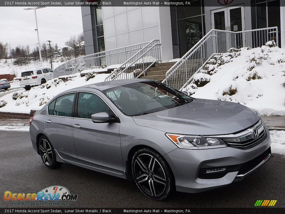 2017 Honda Accord Sport Sedan Lunar Silver Metallic / Black Photo #1