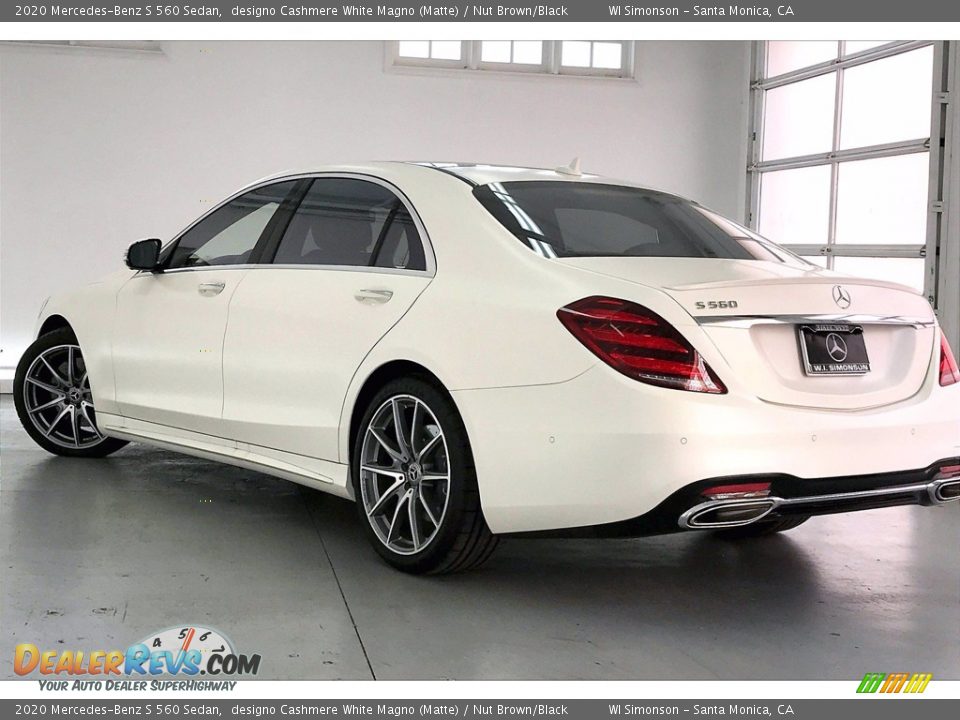 2020 Mercedes-Benz S 560 Sedan designo Cashmere White Magno (Matte) / Nut Brown/Black Photo #2