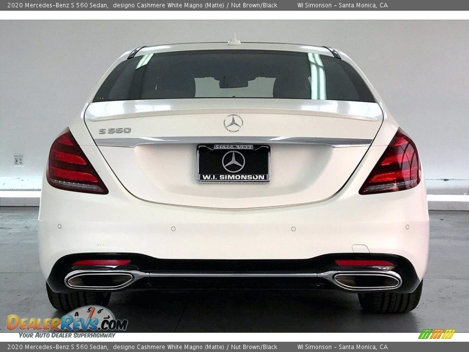 2020 Mercedes-Benz S 560 Sedan designo Cashmere White Magno (Matte) / Nut Brown/Black Photo #3