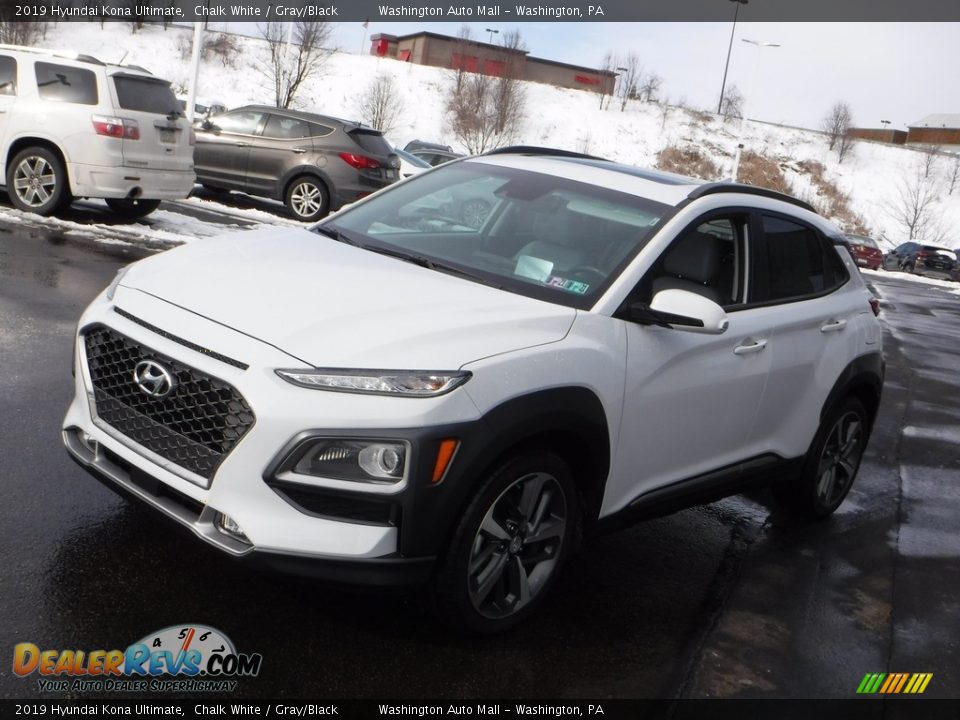 2019 Hyundai Kona Ultimate Chalk White / Gray/Black Photo #6