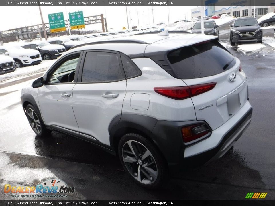 2019 Hyundai Kona Ultimate Chalk White / Gray/Black Photo #8