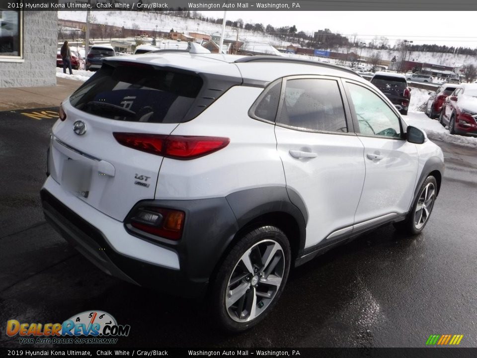 2019 Hyundai Kona Ultimate Chalk White / Gray/Black Photo #9