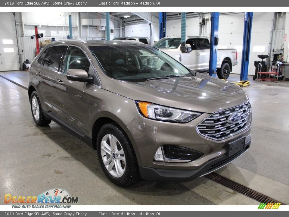 2019 Ford Edge SEL AWD Stone Gray / Ebony Photo #2