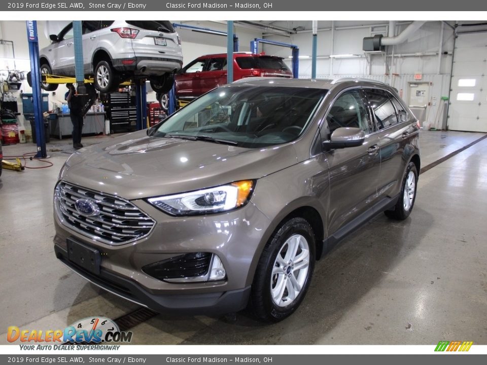 2019 Ford Edge SEL AWD Stone Gray / Ebony Photo #3