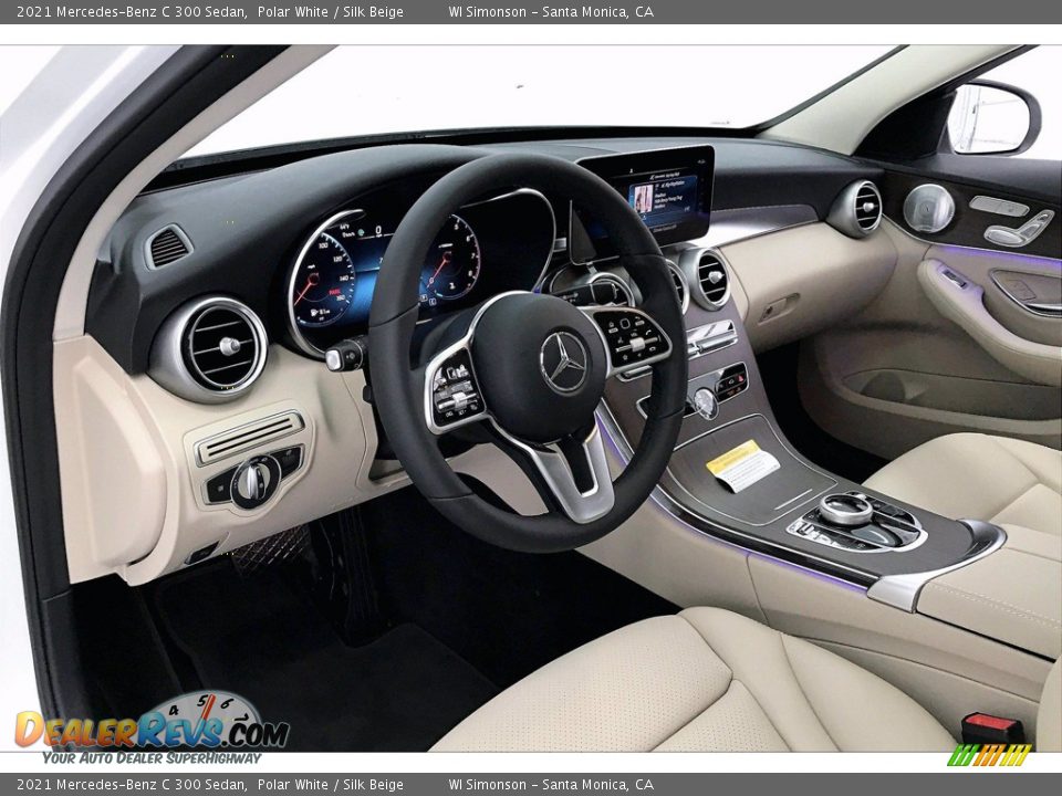 2021 Mercedes-Benz C 300 Sedan Polar White / Silk Beige Photo #4