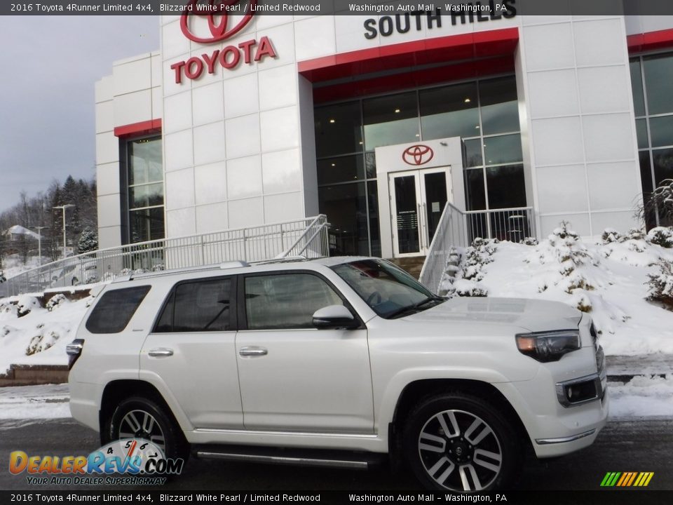 2016 Toyota 4Runner Limited 4x4 Blizzard White Pearl / Limited Redwood Photo #2