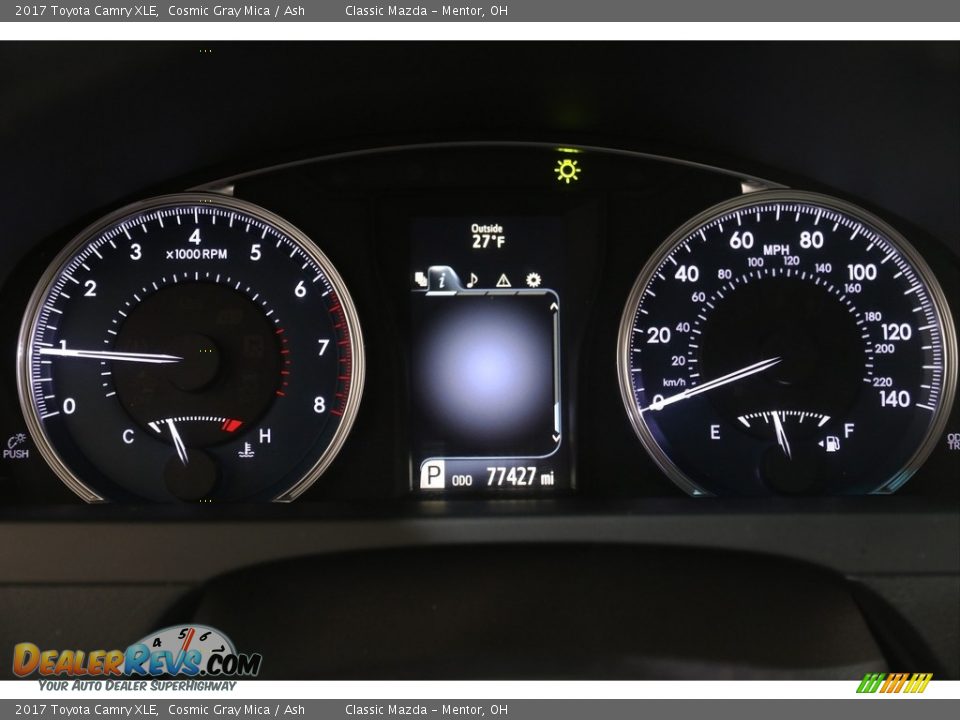 2017 Toyota Camry XLE Cosmic Gray Mica / Ash Photo #8