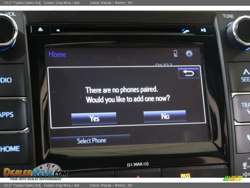 2017 Toyota Camry XLE Cosmic Gray Mica / Ash Photo #11
