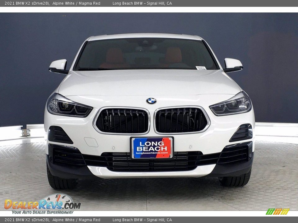 2021 BMW X2 sDrive28i Alpine White / Magma Red Photo #2