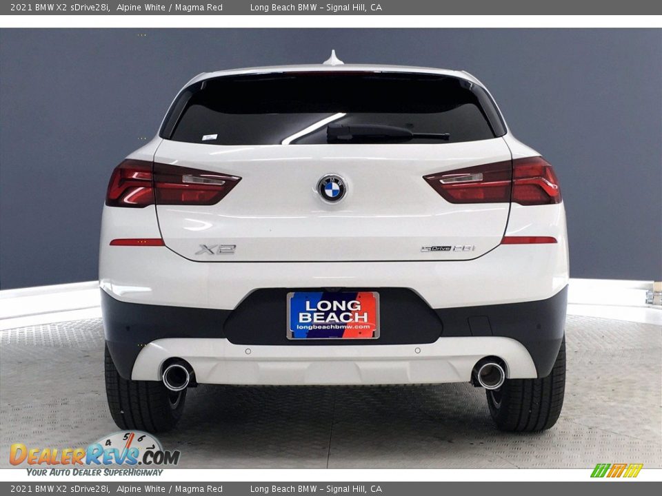 2021 BMW X2 sDrive28i Alpine White / Magma Red Photo #4