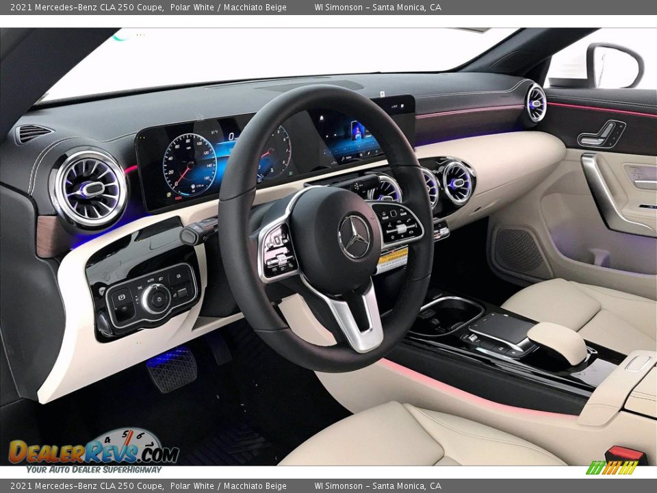 2021 Mercedes-Benz CLA 250 Coupe Polar White / Macchiato Beige Photo #4