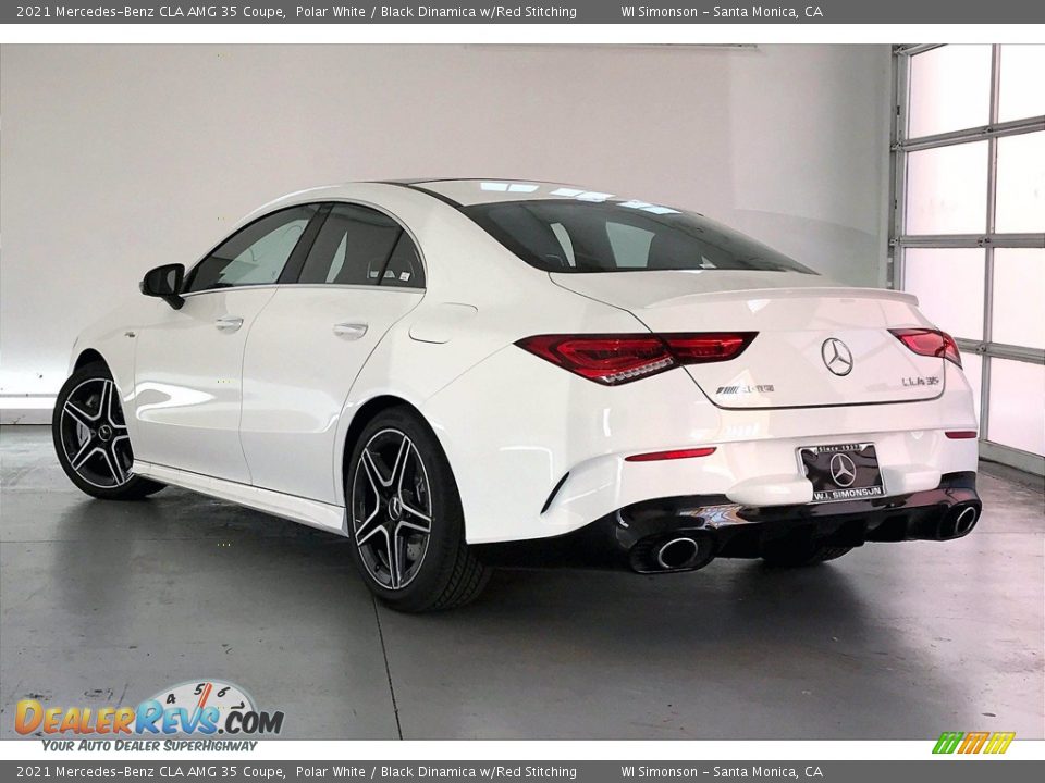 2021 Mercedes-Benz CLA AMG 35 Coupe Polar White / Black Dinamica w/Red Stitching Photo #2