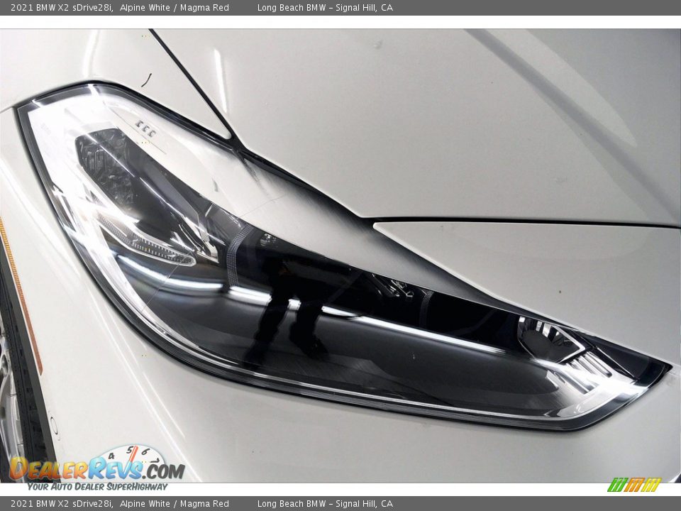 2021 BMW X2 sDrive28i Alpine White / Magma Red Photo #15