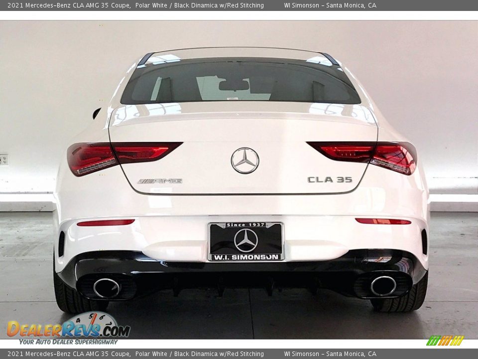 2021 Mercedes-Benz CLA AMG 35 Coupe Polar White / Black Dinamica w/Red Stitching Photo #3