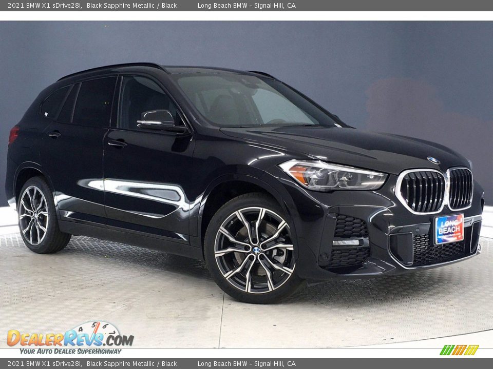 2021 BMW X1 sDrive28i Black Sapphire Metallic / Black Photo #1