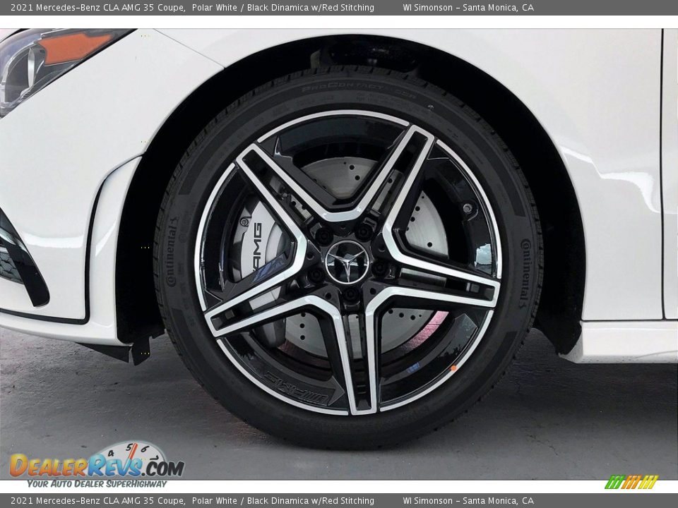 2021 Mercedes-Benz CLA AMG 35 Coupe Polar White / Black Dinamica w/Red Stitching Photo #9
