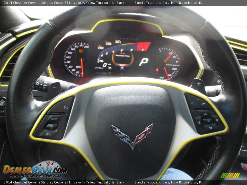 2014 Chevrolet Corvette Stingray Coupe Z51 Velocity Yellow Tintcoat / Jet Black Photo #12