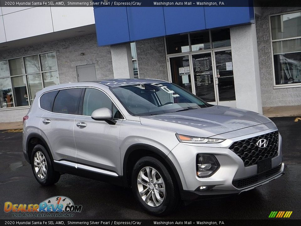 2020 Hyundai Santa Fe SEL AWD Shimmering Silver Pearl / Espresso/Gray Photo #1