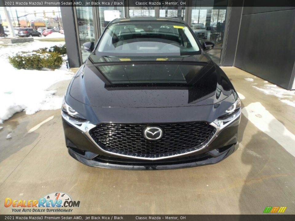 2021 Mazda Mazda3 Premium Sedan AWD Jet Black Mica / Black Photo #2