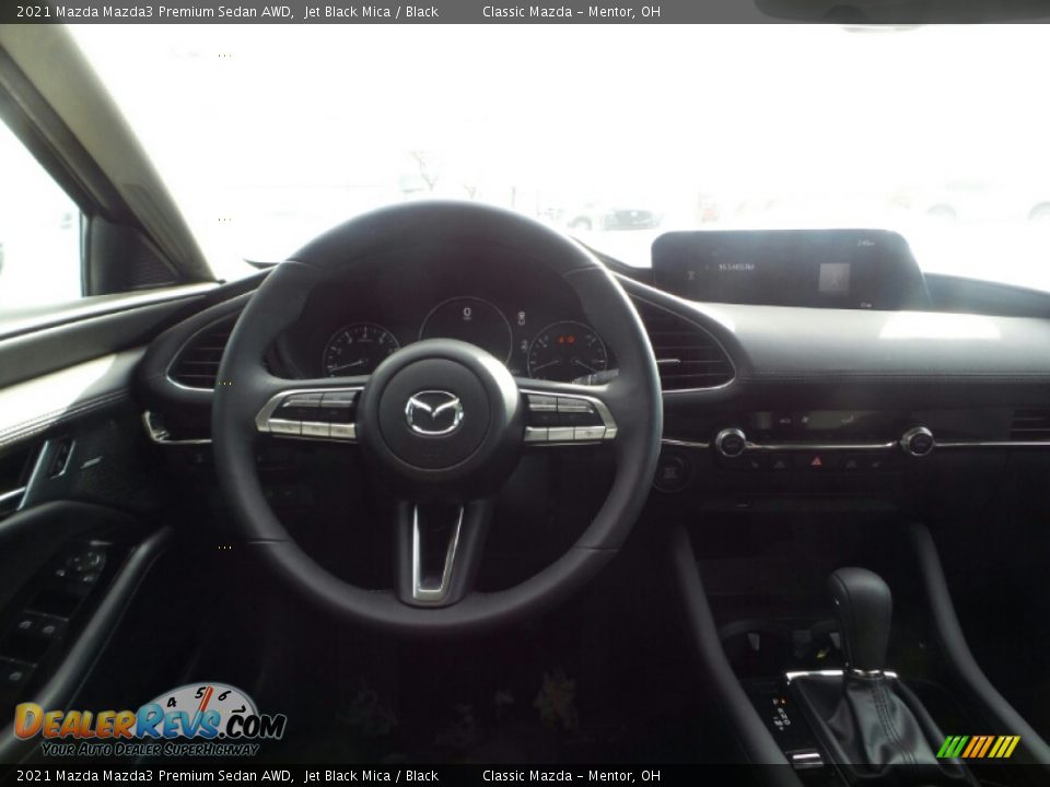 2021 Mazda Mazda3 Premium Sedan AWD Jet Black Mica / Black Photo #4