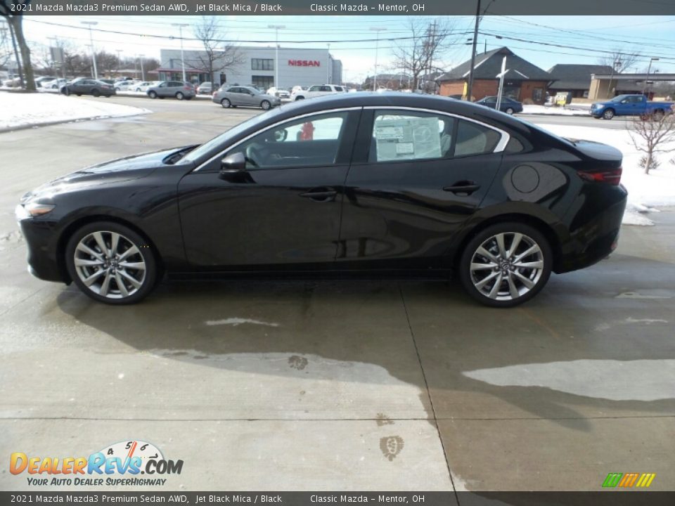 2021 Mazda Mazda3 Premium Sedan AWD Jet Black Mica / Black Photo #5
