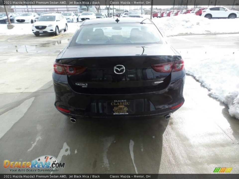 2021 Mazda Mazda3 Premium Sedan AWD Jet Black Mica / Black Photo #6