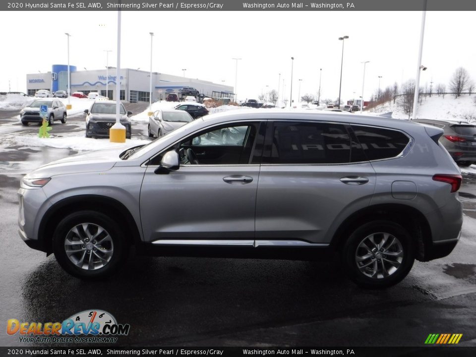 2020 Hyundai Santa Fe SEL AWD Shimmering Silver Pearl / Espresso/Gray Photo #6