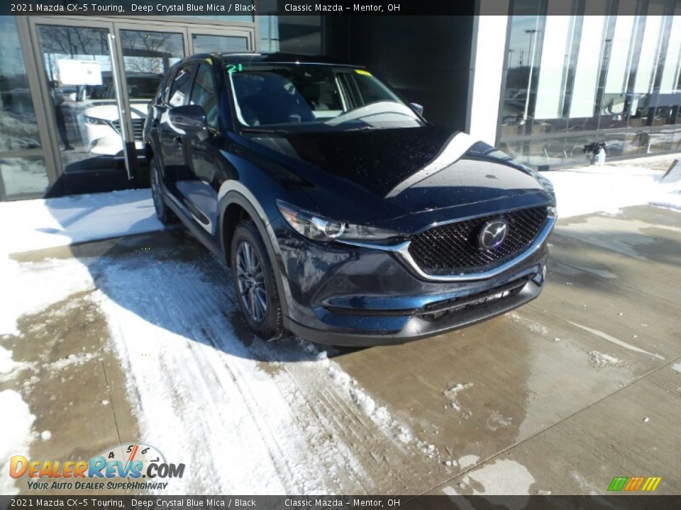 2021 Mazda CX-5 Touring Deep Crystal Blue Mica / Black Photo #1