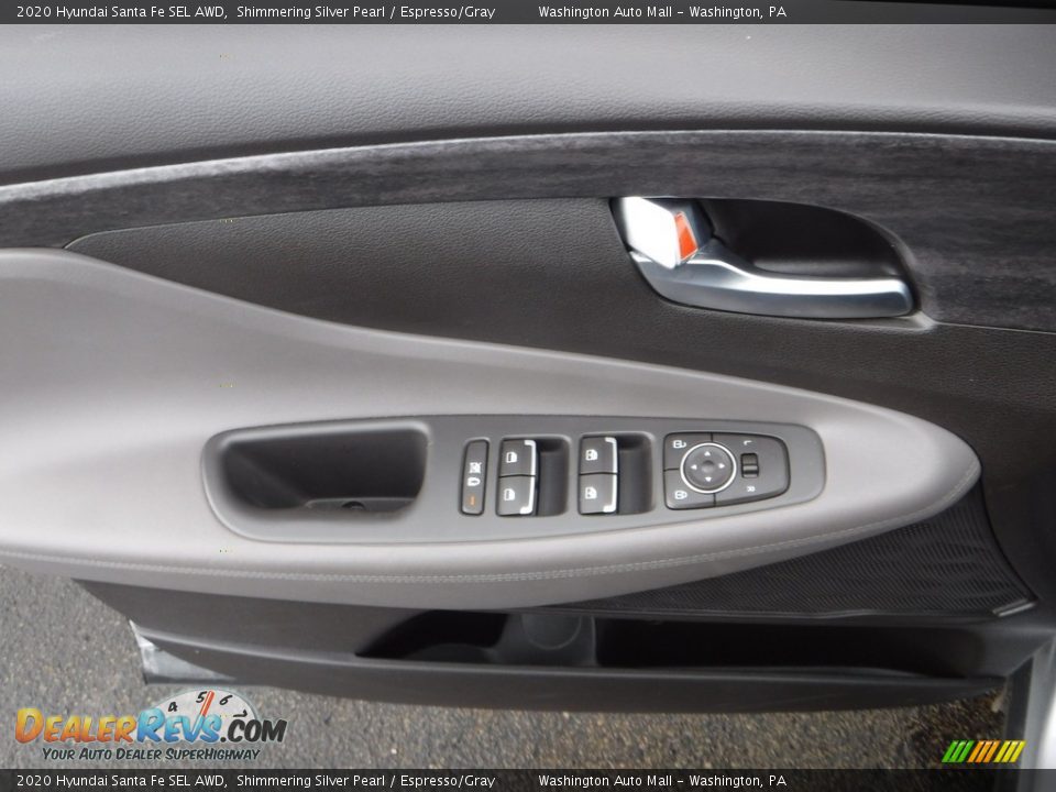 2020 Hyundai Santa Fe SEL AWD Shimmering Silver Pearl / Espresso/Gray Photo #9
