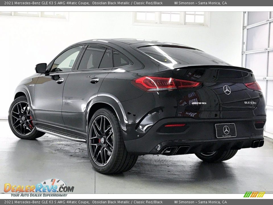 2021 Mercedes-Benz GLE 63 S AMG 4Matic Coupe Obsidian Black Metallic / Classic Red/Black Photo #2
