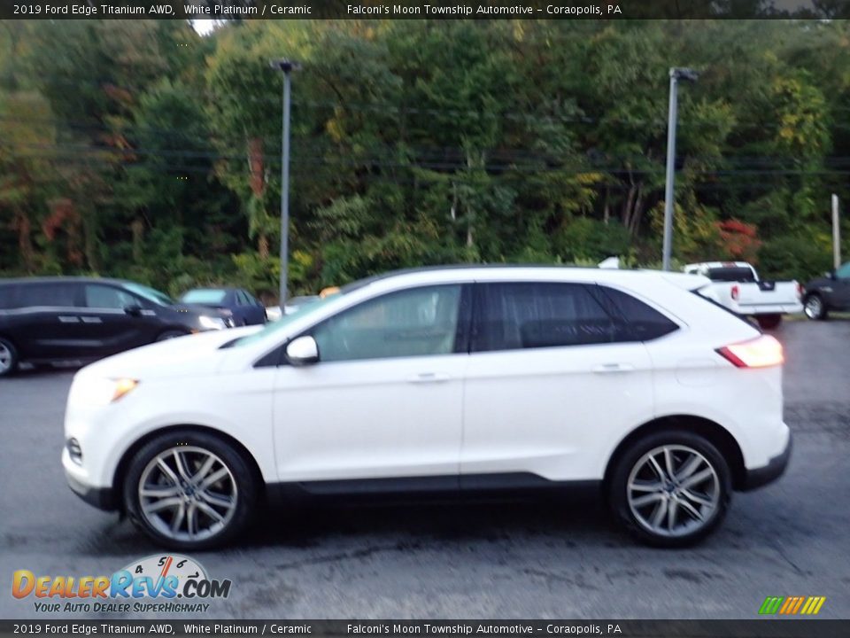 2019 Ford Edge Titanium AWD White Platinum / Ceramic Photo #6