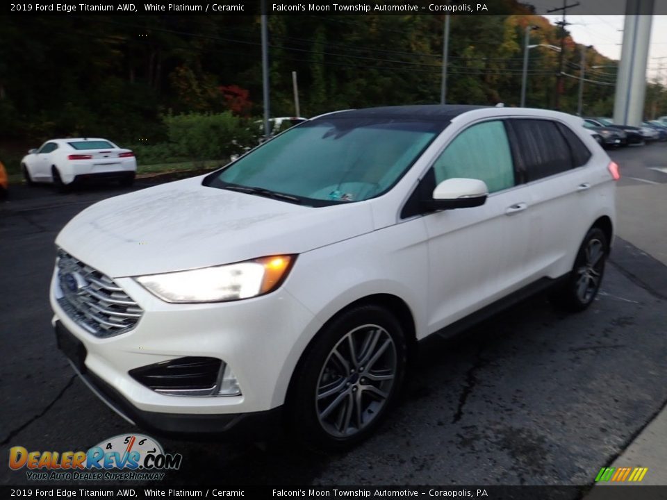 2019 Ford Edge Titanium AWD White Platinum / Ceramic Photo #7