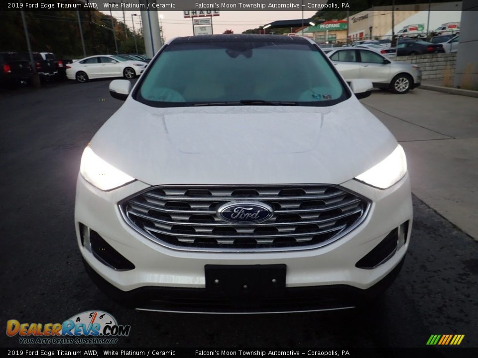 2019 Ford Edge Titanium AWD White Platinum / Ceramic Photo #8