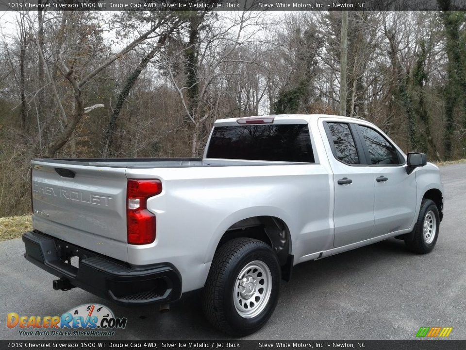 2019 Chevrolet Silverado 1500 WT Double Cab 4WD Silver Ice Metallic / Jet Black Photo #6