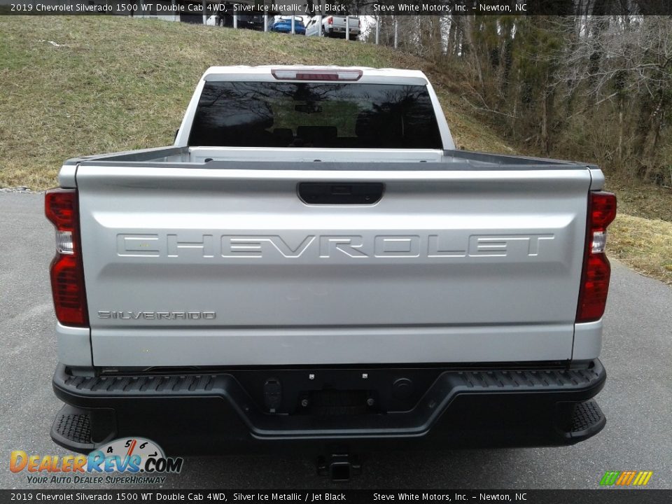 2019 Chevrolet Silverado 1500 WT Double Cab 4WD Silver Ice Metallic / Jet Black Photo #7