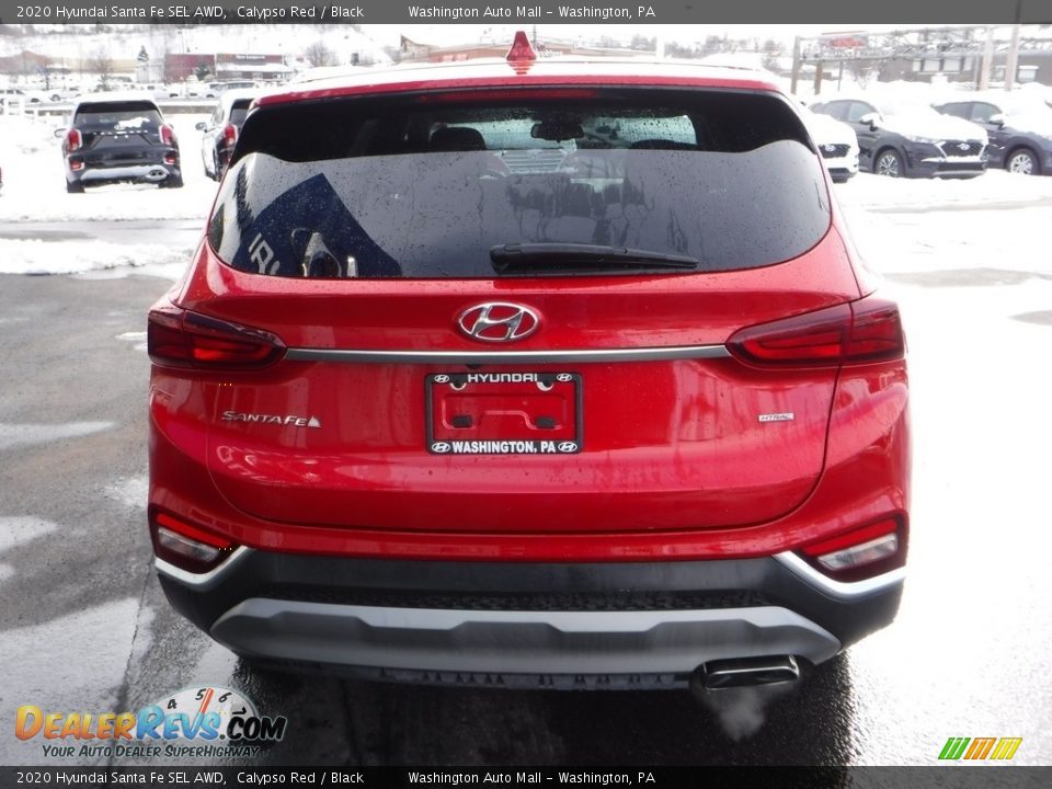2020 Hyundai Santa Fe SEL AWD Calypso Red / Black Photo #8
