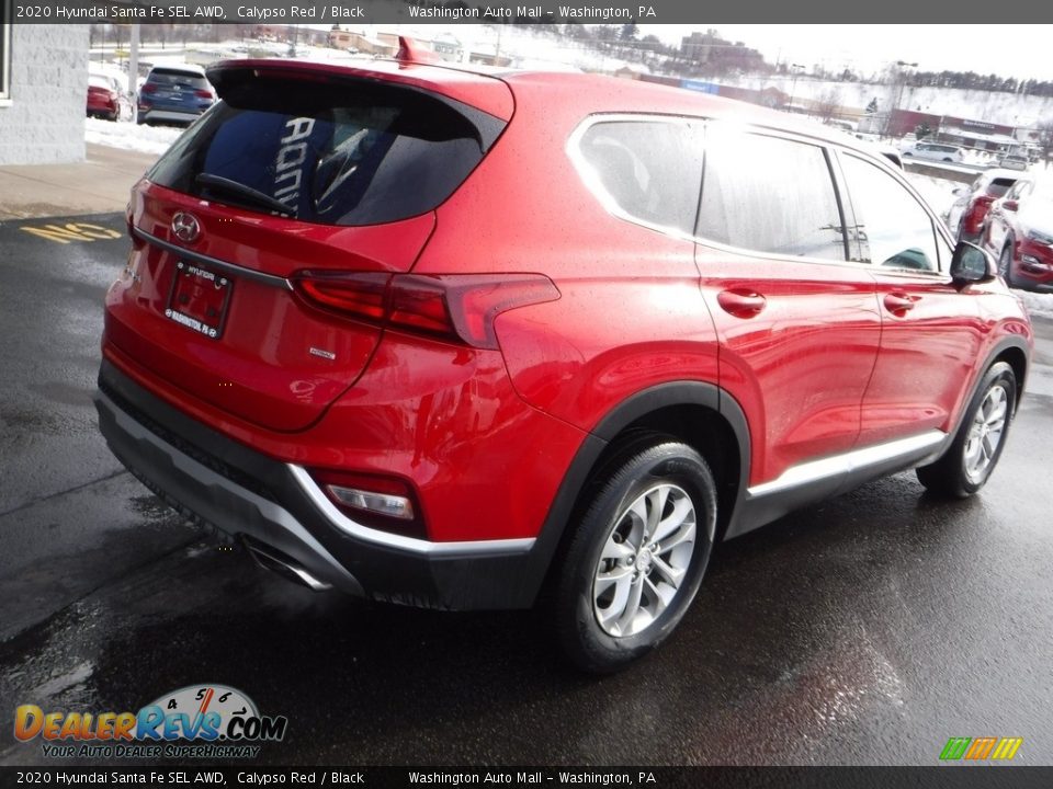 2020 Hyundai Santa Fe SEL AWD Calypso Red / Black Photo #9