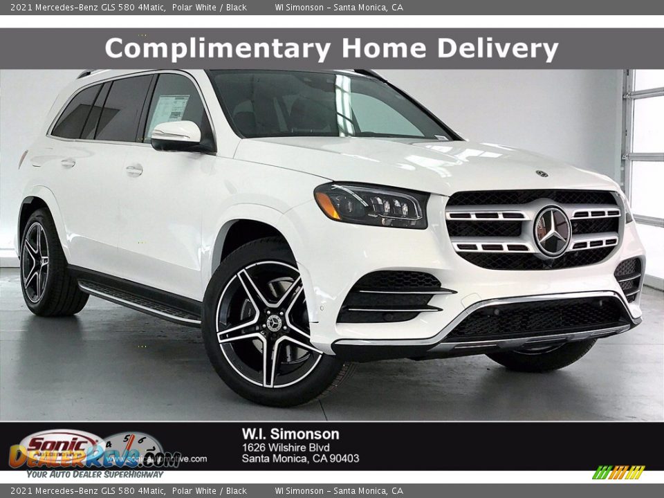 2021 Mercedes-Benz GLS 580 4Matic Polar White / Black Photo #1