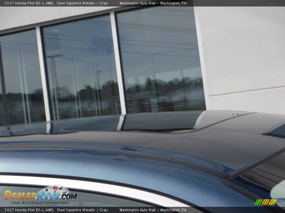 2017 Honda Pilot EX-L AWD Steel Sapphire Metallic / Gray Photo #3