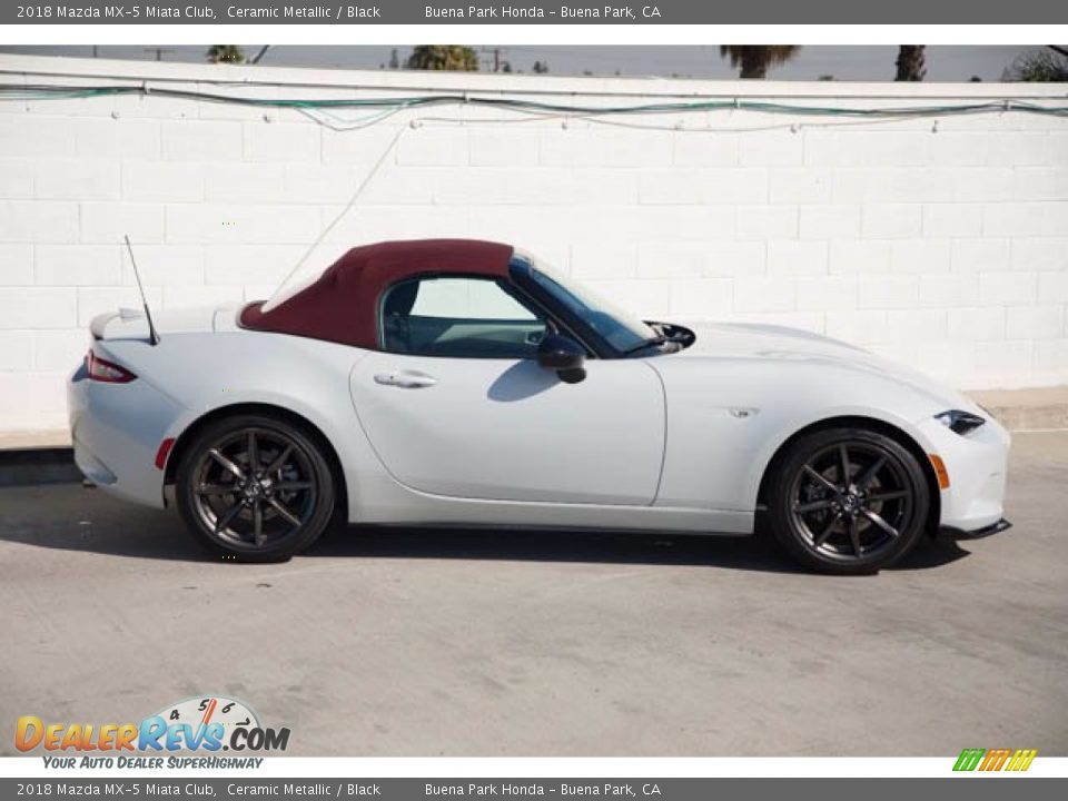 2018 Mazda MX-5 Miata Club Ceramic Metallic / Black Photo #10