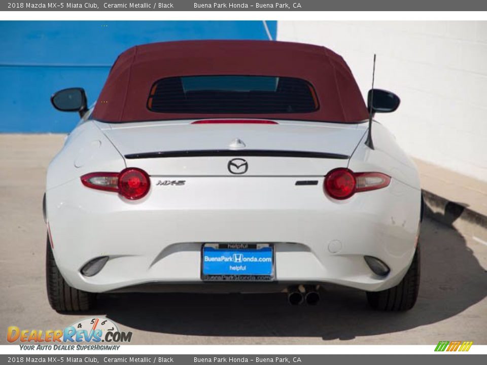 2018 Mazda MX-5 Miata Club Ceramic Metallic / Black Photo #13