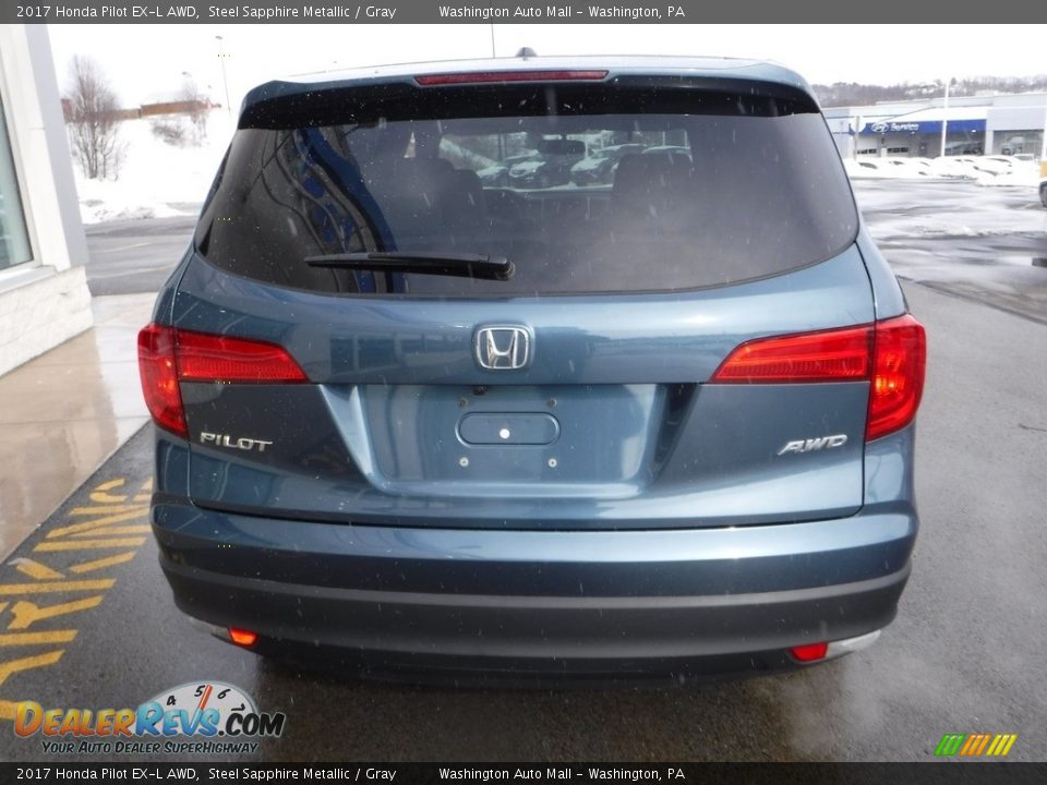 2017 Honda Pilot EX-L AWD Steel Sapphire Metallic / Gray Photo #8