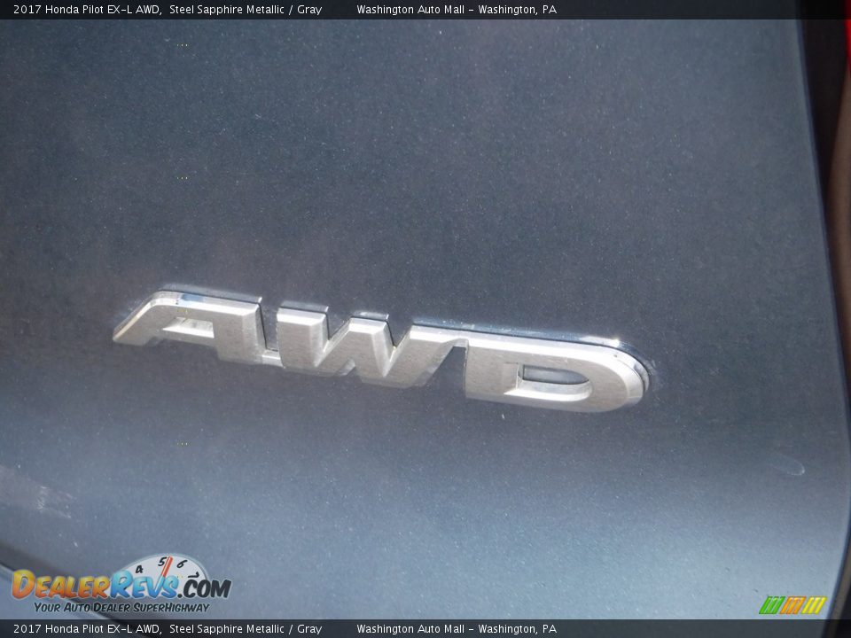 2017 Honda Pilot EX-L AWD Steel Sapphire Metallic / Gray Photo #9