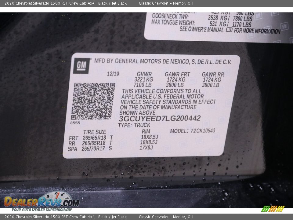 2020 Chevrolet Silverado 1500 RST Crew Cab 4x4 Black / Jet Black Photo #25