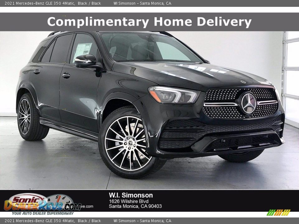 2021 Mercedes-Benz GLE 350 4Matic Black / Black Photo #1