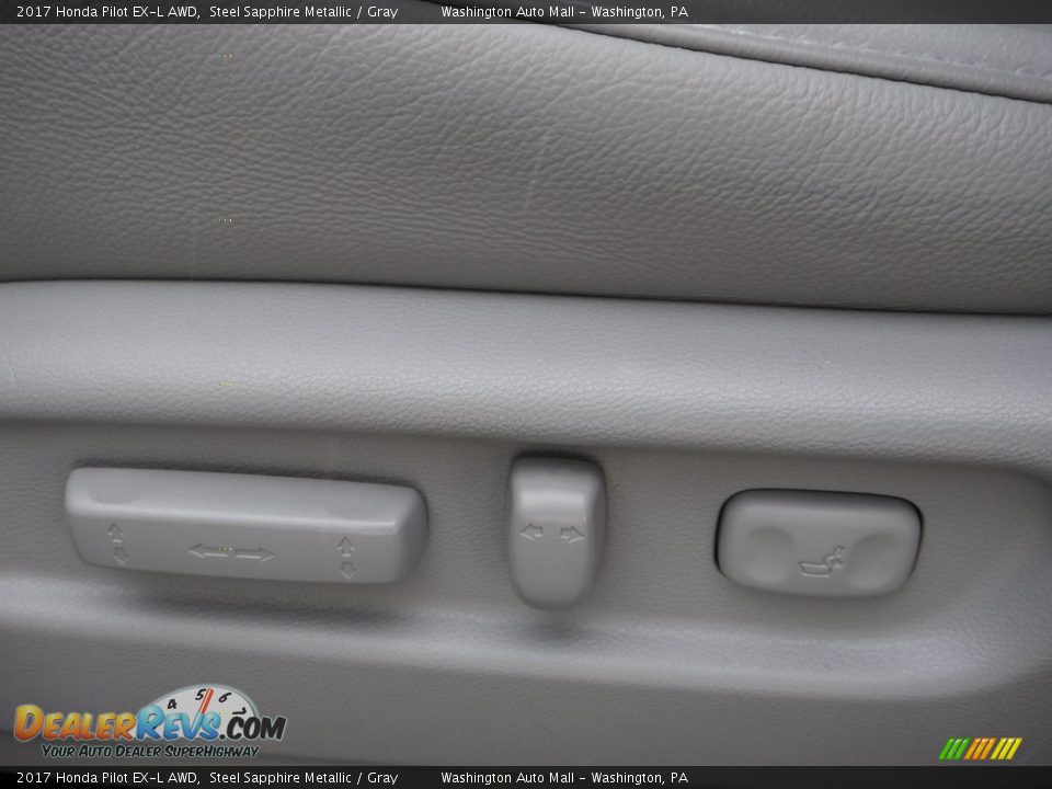 2017 Honda Pilot EX-L AWD Steel Sapphire Metallic / Gray Photo #14