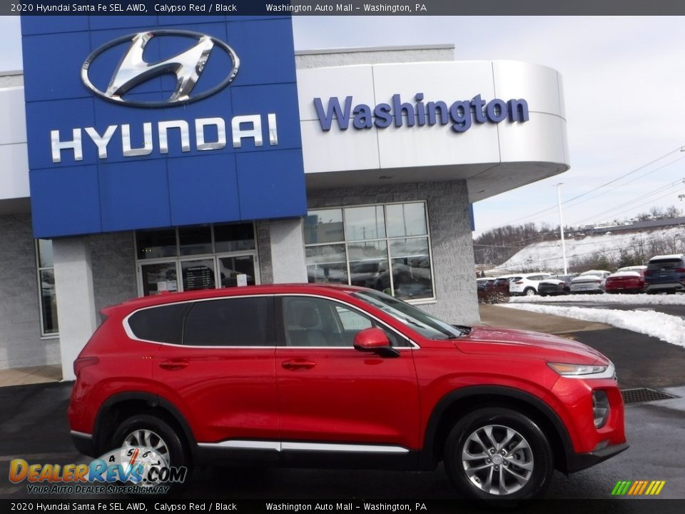 2020 Hyundai Santa Fe SEL AWD Calypso Red / Black Photo #2