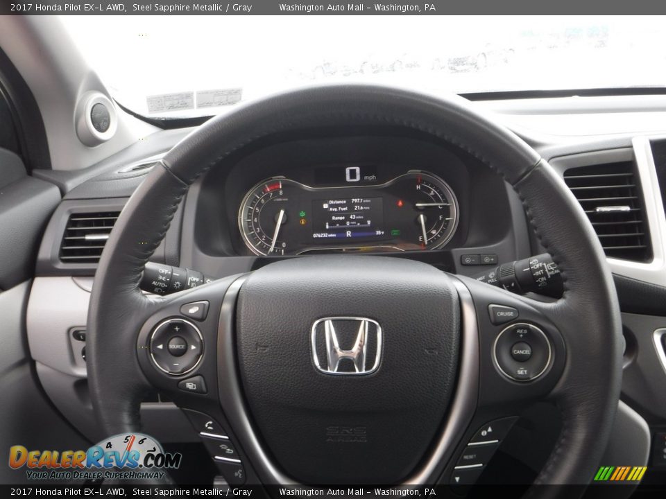 2017 Honda Pilot EX-L AWD Steering Wheel Photo #22