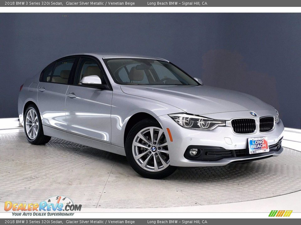 2018 BMW 3 Series 320i Sedan Glacier Silver Metallic / Venetian Beige Photo #1